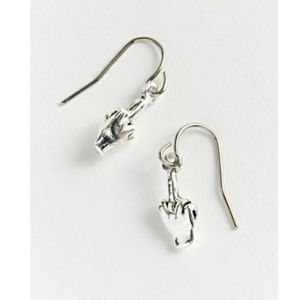 Ariel Neman Middle Finger Earrings